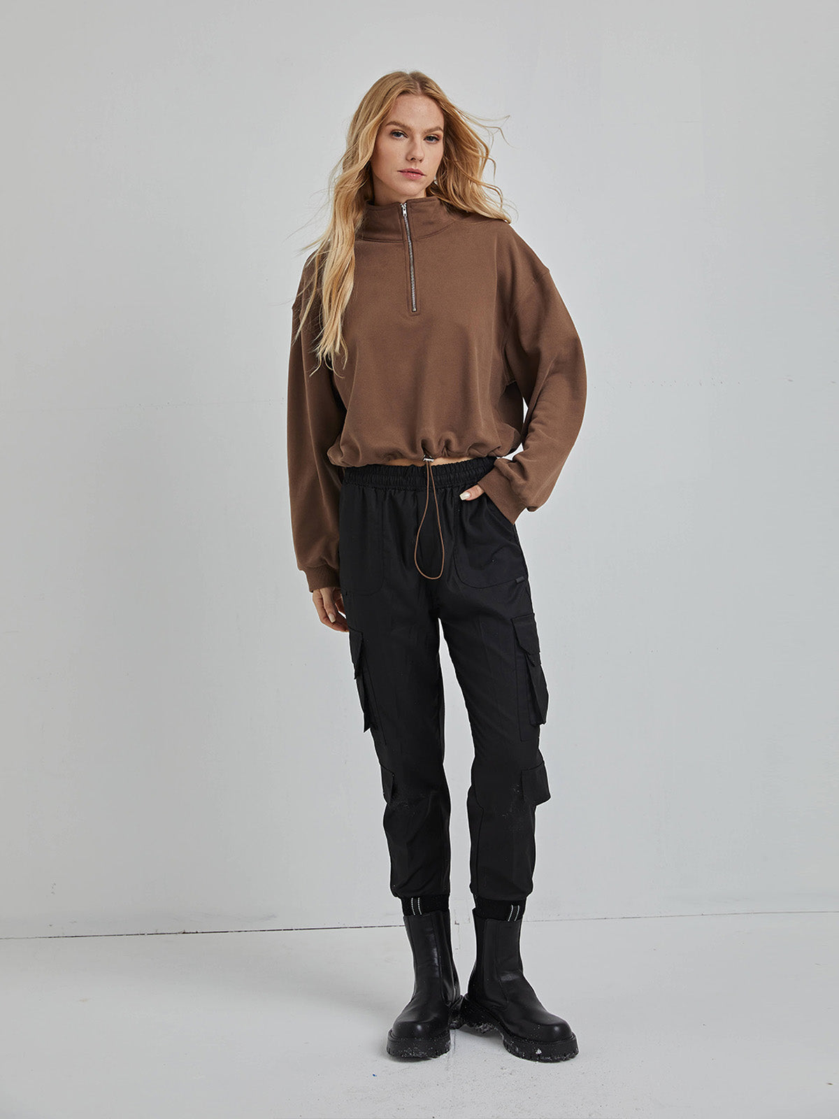 Terry Fleece ¼ Zip Sweatshirt