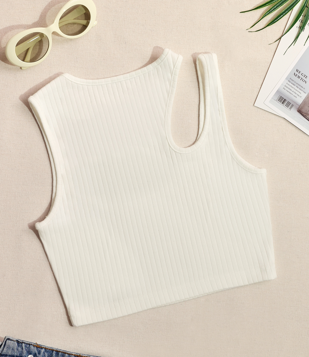 Sunshine Cutout Cropped Tank - AhaAha