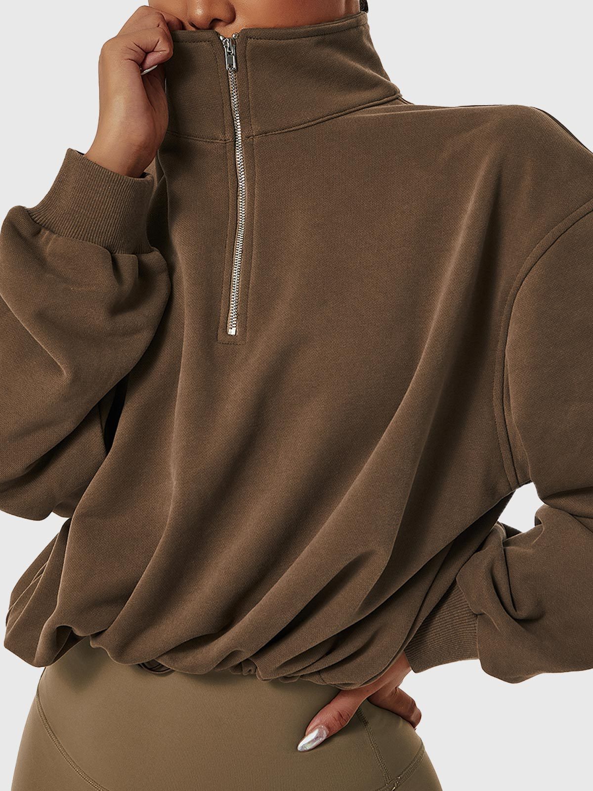 Terry Fleece ¼ Zip Sweatshirt