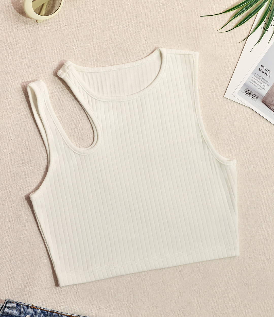 Sunshine Cutout Cropped Tank - AhaAha